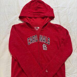 New Era STL Cardinals Red Zip-Up Sweatshirt